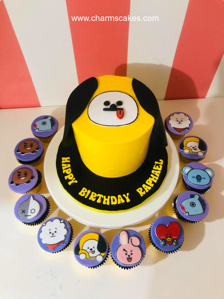 I made a BT21 Cooky cake for my best friend's bday! : r/bangtan