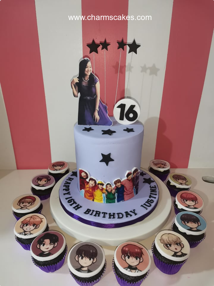 BTS Justine Kpop Custom Cake