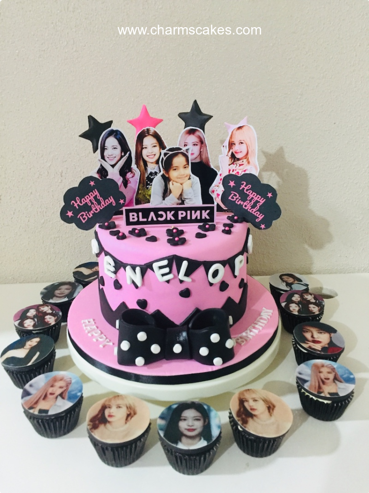 Black Pink Kpop Custom Cake