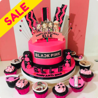 Elle's Black Pink Kpop Custom Cake