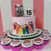 BTS 15 Kpop Custom Cake