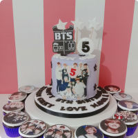 Grey's BTS Kpop Custom Cake