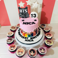 Mica X Army Kpop Custom Cake