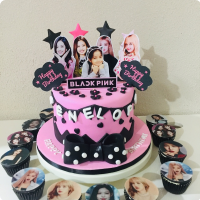 Black Pink Kpop Custom Cake