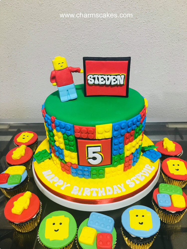 LEGO Themed Birthday Cake. Dummy Cake . Fake Birthday Cake. Lego Cake. 