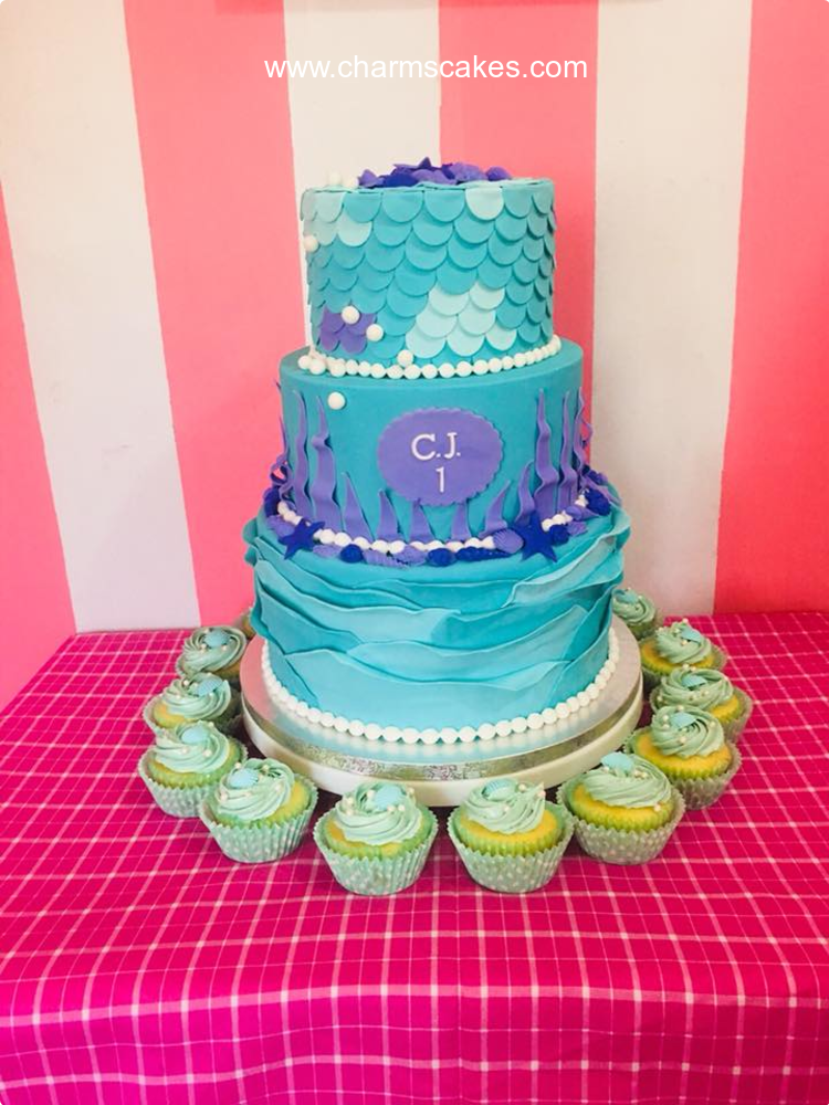 CJ's Ocean Mermaid Custom Cake