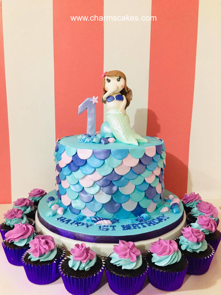 Scales Mermaid Custom Cake