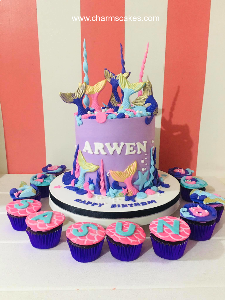 Arwen Mermaid Custom Cake