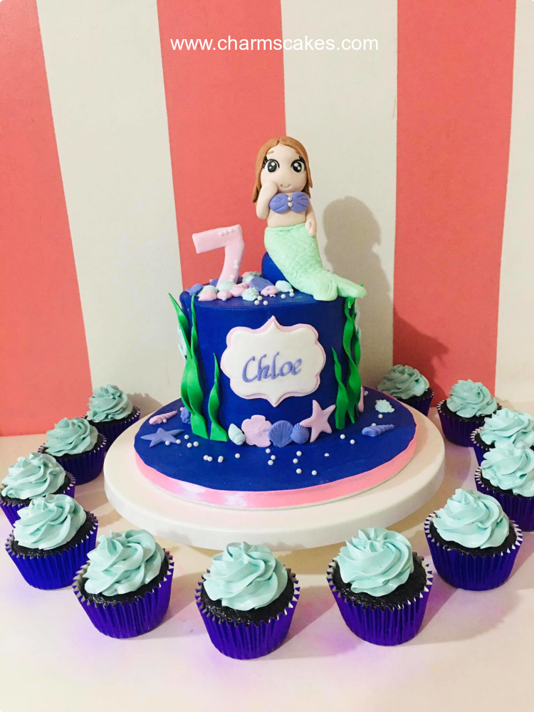 Chloe Mermaid Custom Cake