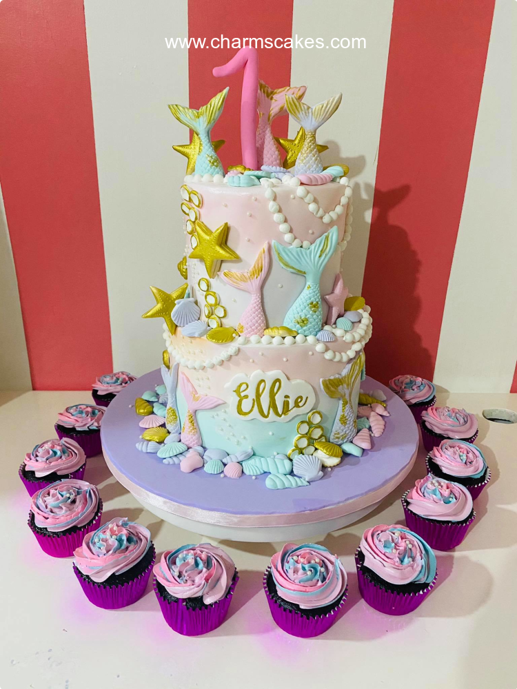 Ellie Mermaid Custom Cake