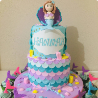 Mermaid Hannah Mermaid Custom Cake