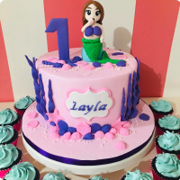 Layla Mermaid Custom Cake