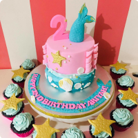 Fish Tail Mermaid Custom Cake