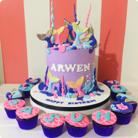 Arwen Mermaid Custom Cake