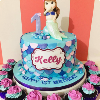 Kelly Mermaid Custom Cake