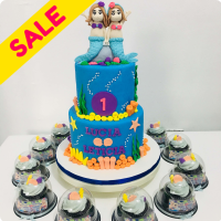 Twin Mermaid Mermaid Custom Cake