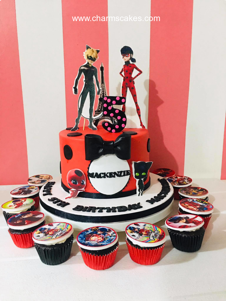 Ladybug and Cat Noir Cake. Kids Birthday Cake Ideas. Noida & Gurgaon –  Creme Castle