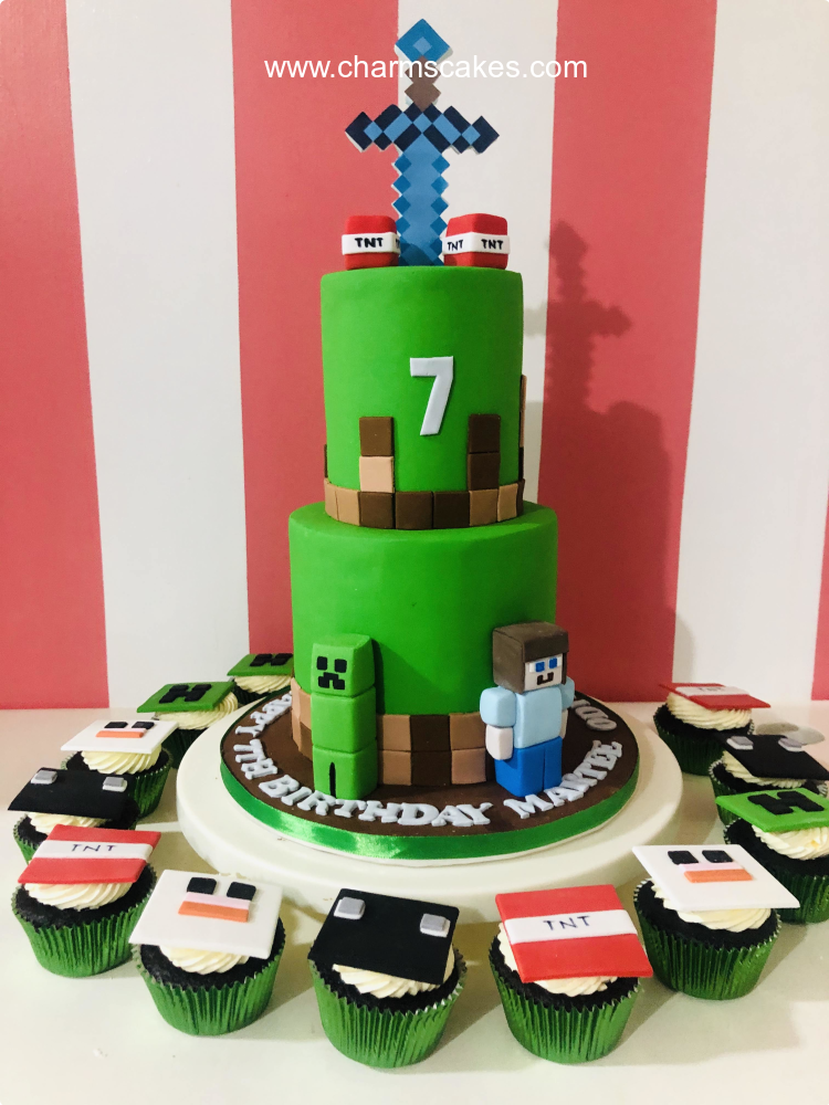 Mike Minecraft Custom Cake