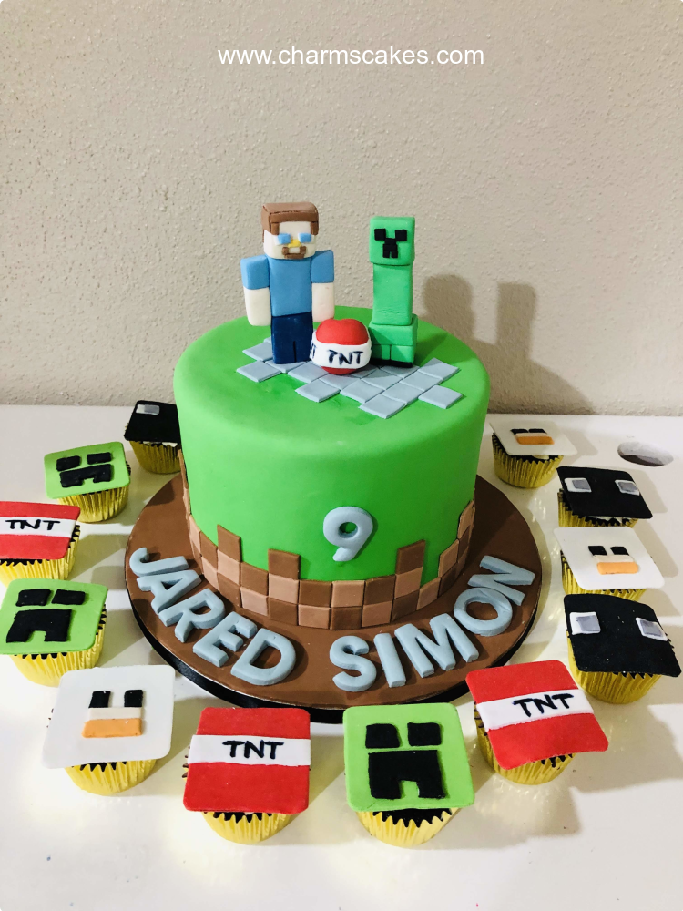 Minecraft (Jared) Minecraft Custom Cake