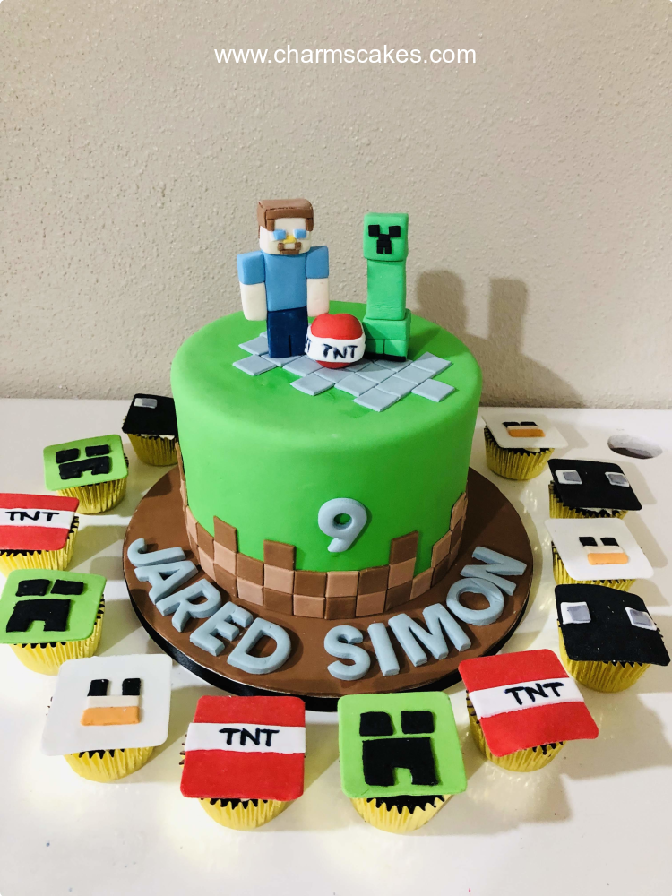 Minecraft Cake #2: The Creeper (for the 12-year-old's birthday) | by  Bernadette Pereira Baum | Diva Indoors | Medium