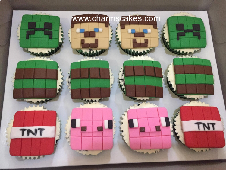 Minecraft Cupcakes Minecraft Custom Cake