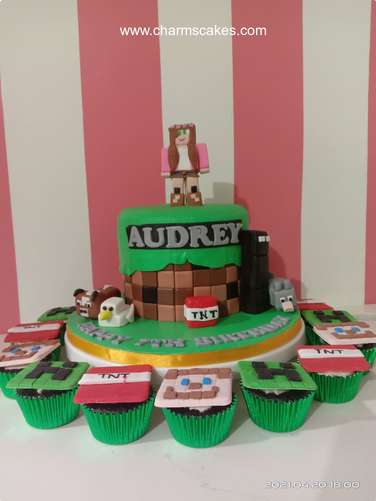 Audrey Minecraft Custom Cake