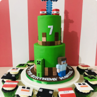 Mike Minecraft Custom Cake