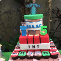 Isaac's Minecraft Custom Cake