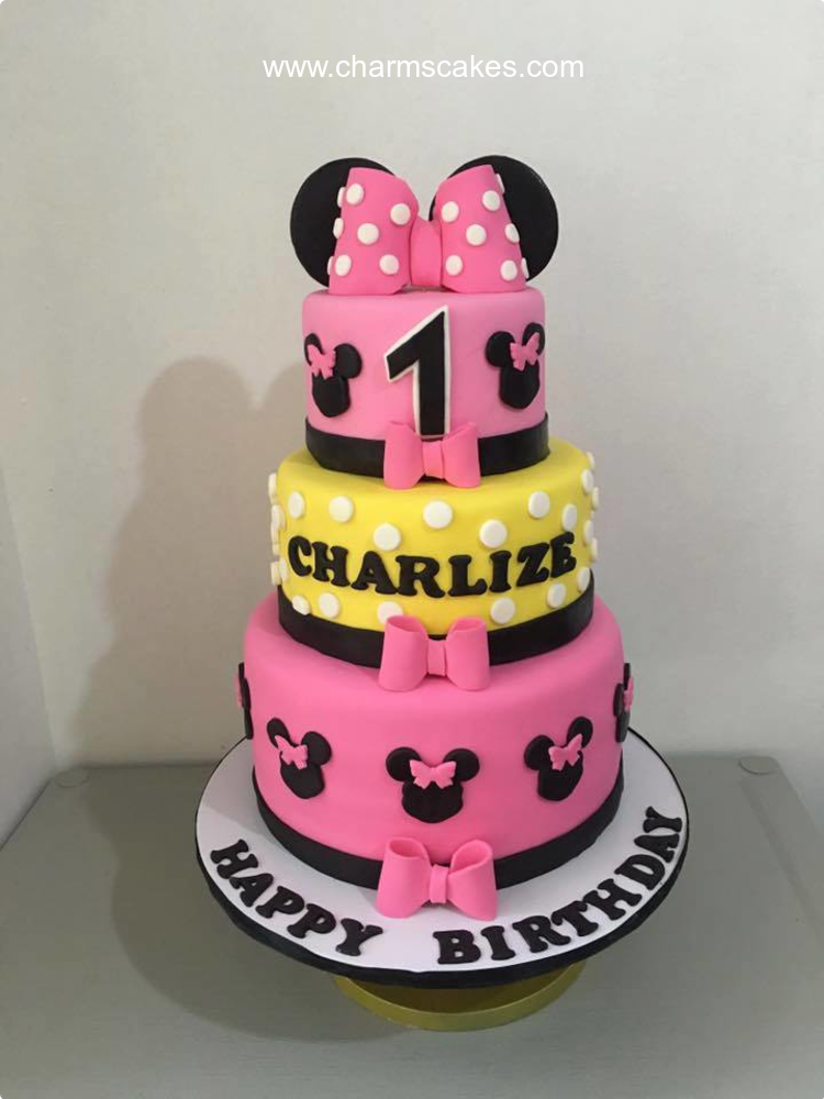 Charlize Minnie Mouse Custom Cake