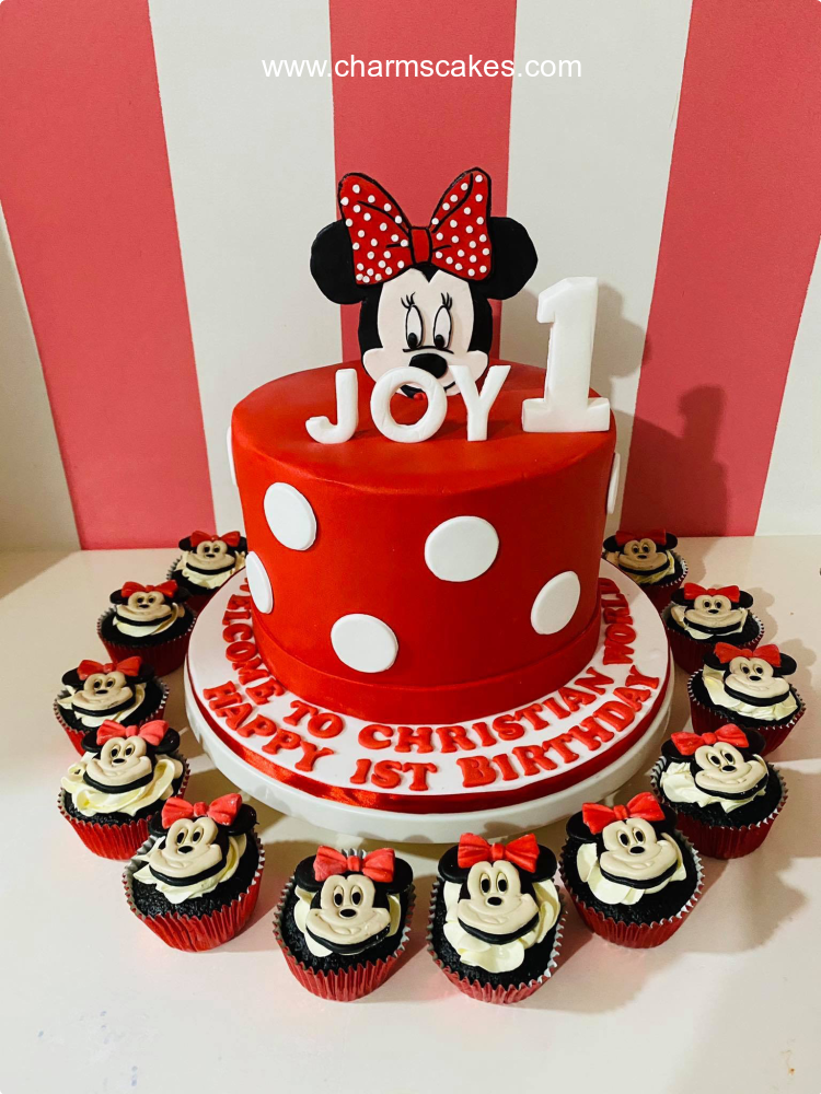 Joy Minnie Mouse Custom Cake