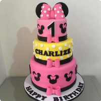 Charlize Minnie Mouse Custom Cake