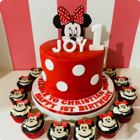 Joy Minnie Mouse Custom Cake