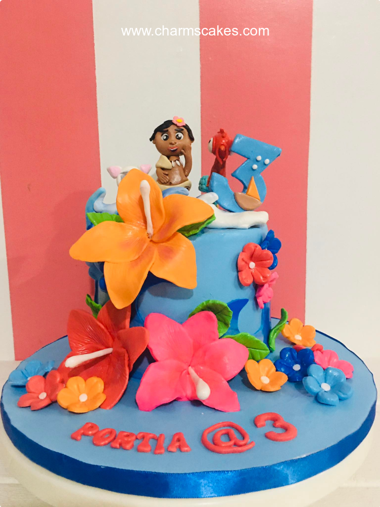 Portia's Moana Custom Cake