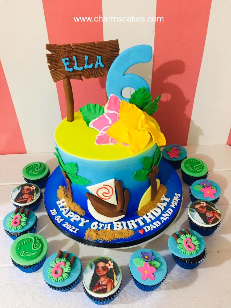 Ella Moana Custom Cake