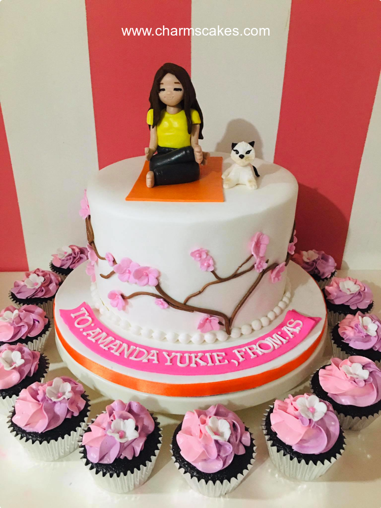 Ms. Yoga For Mothers Custom Cake