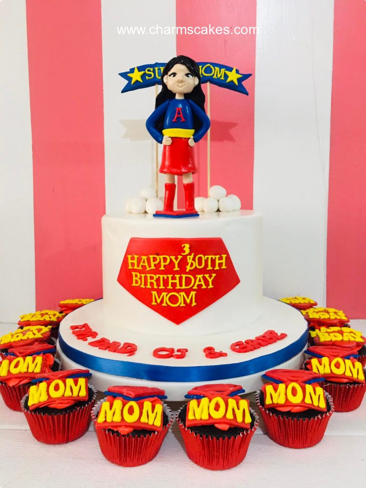 Super Mommy For Mothers Custom Cake