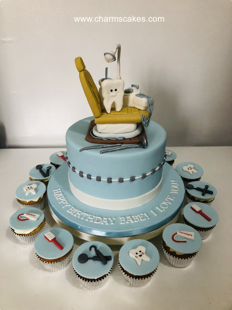 Dentist Themed Birthday Cake