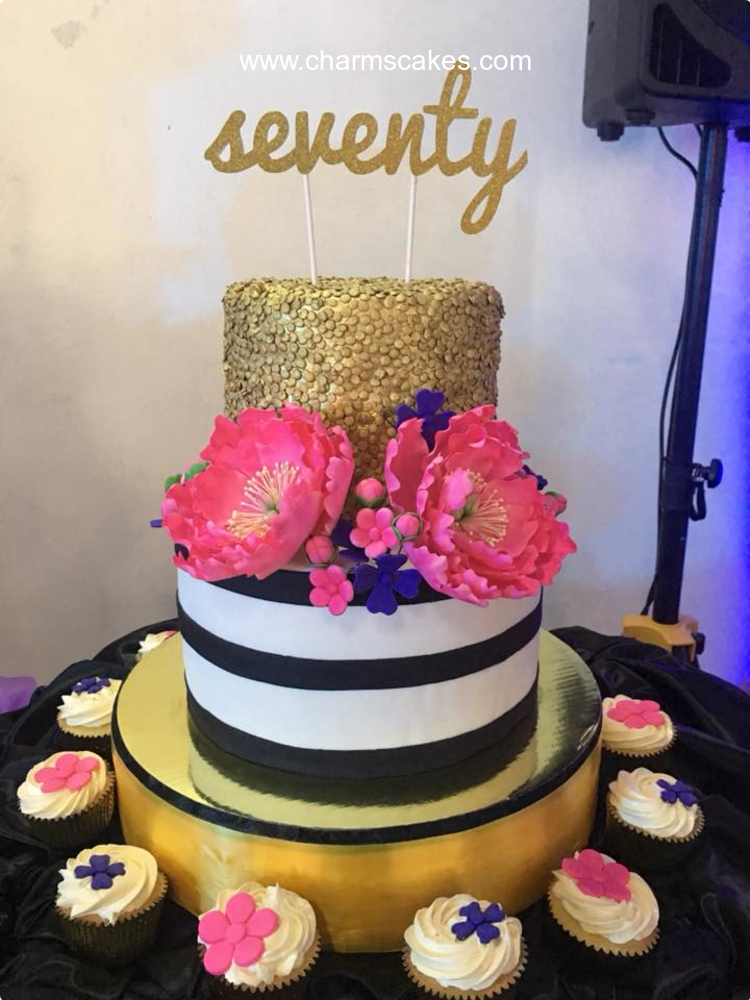 70th Golden For Mothers Custom Cake