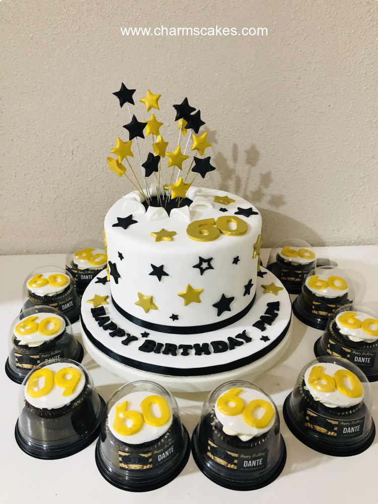 60th and Gold For Mothers Custom Cake