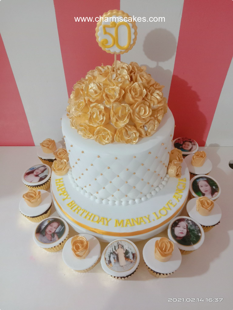 Gold For Mothers Custom Cake