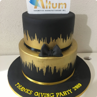 Black and Gold For Mothers Custom Cake