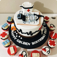 Nurse Woman For Mothers Custom Cake