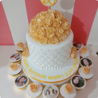 Gold For Mothers Custom Cake