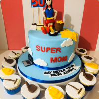 Super Mom For Mothers Custom Cake
