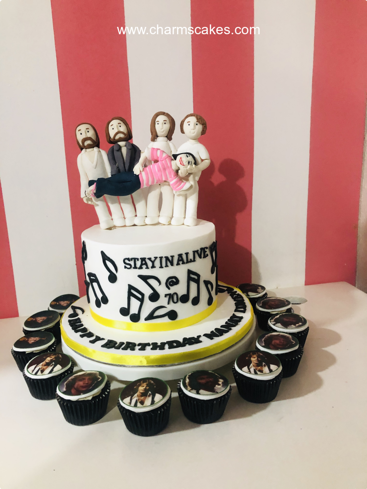 Beegees Music Custom Cake