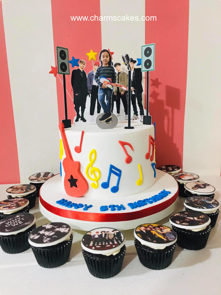 Boyband Music Music Custom Cake