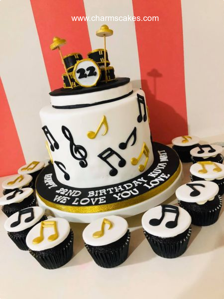 Drums Music Custom Cake