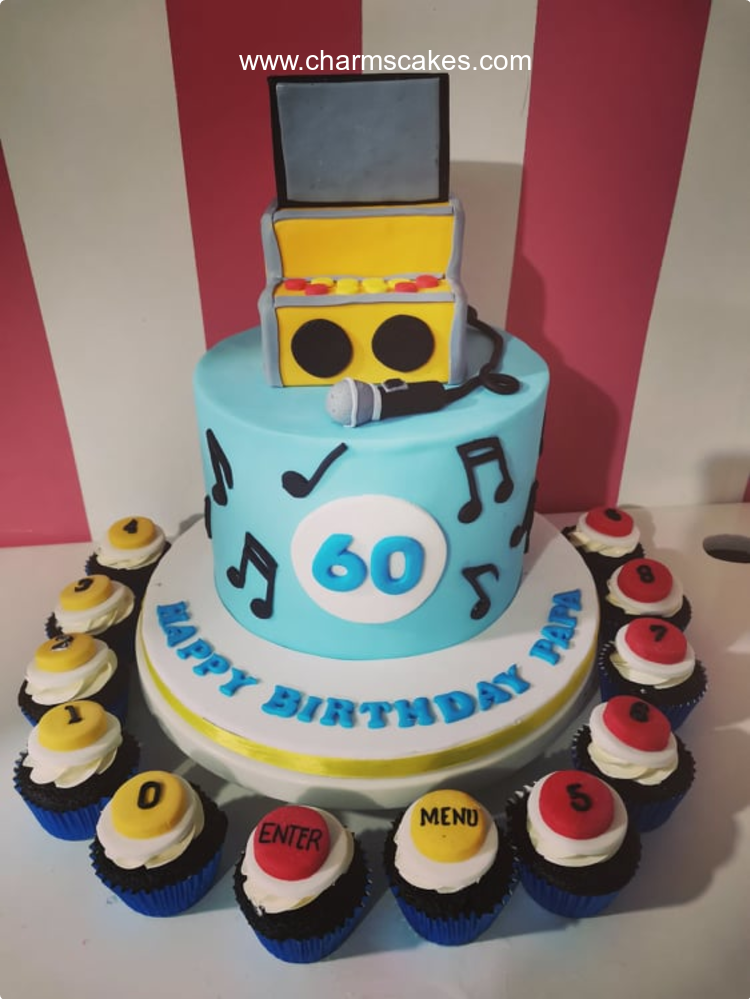 Video Oke Music Custom Cake