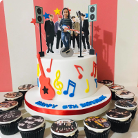 Boyband Music Music Custom Cake