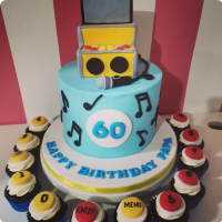 Video Oke Music Custom Cake